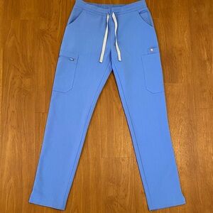 Figs Yola scrub pants in Ceil blue